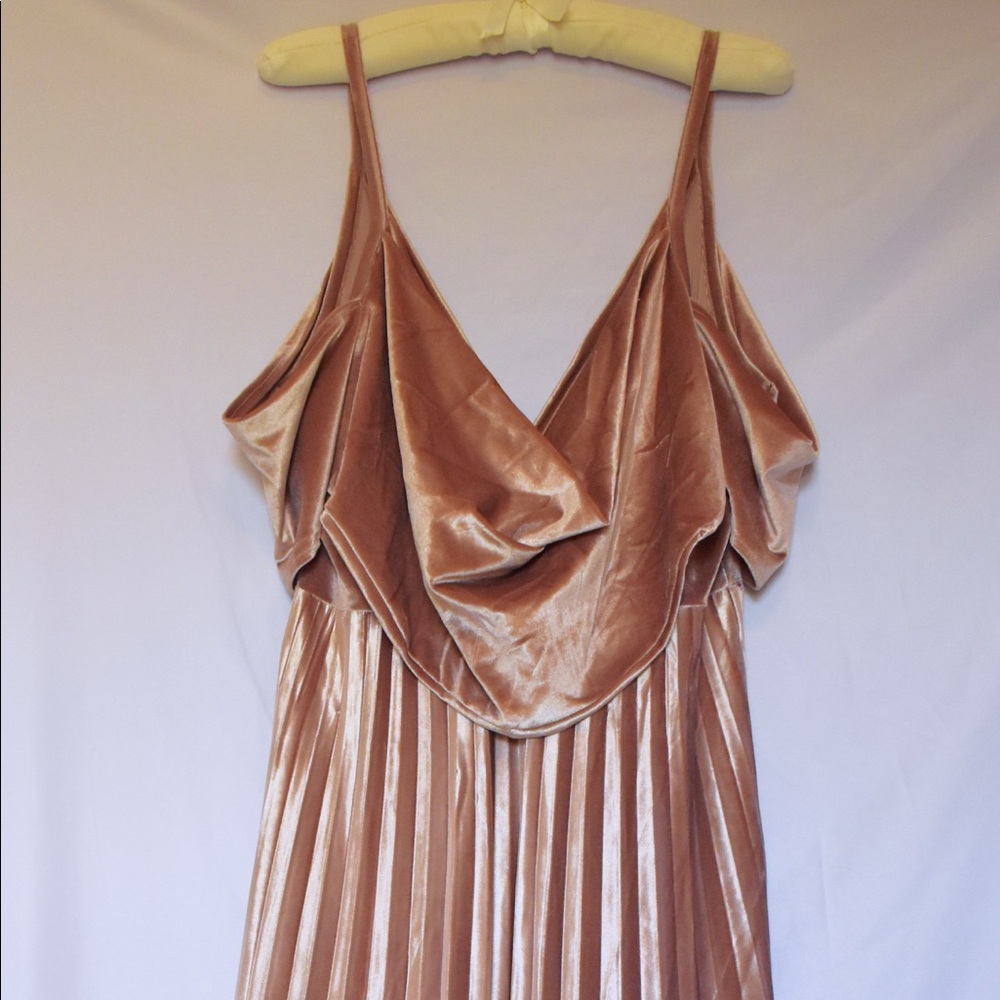 ASOS rose gold prom dress